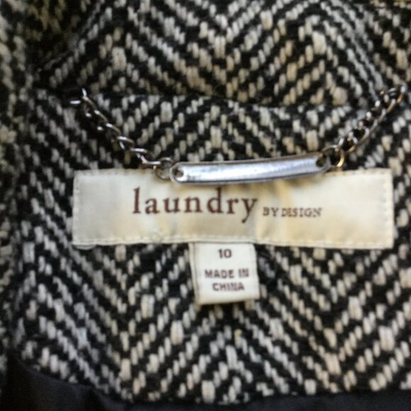 Laundry by Design Recycle Wool Blend Houndstooth Belted Coat 10 - Picture 6 of 9